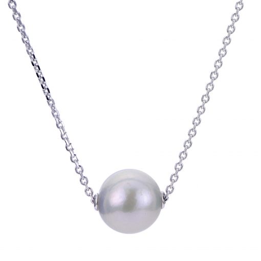 Sterling Silver Freshwater Pearl Solitaire Necklace