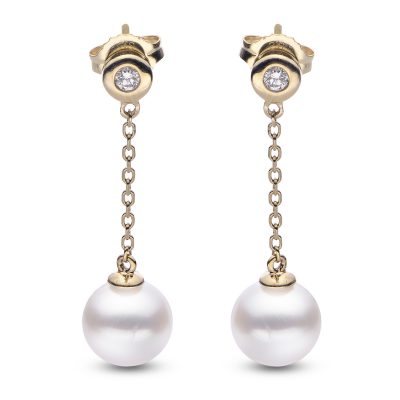 14KT Yellow Gold Freshwater Pearl Earring