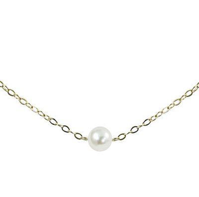 14KT Yellow Gold Akoya Pearl Necklace