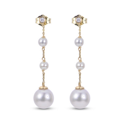 14KT Yellow Gold Freshwater Pearl Earring
