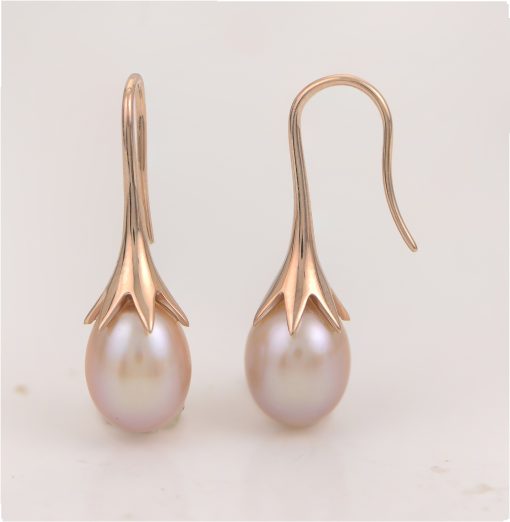 14KT Rose Gold Freshwater Pearl Earring