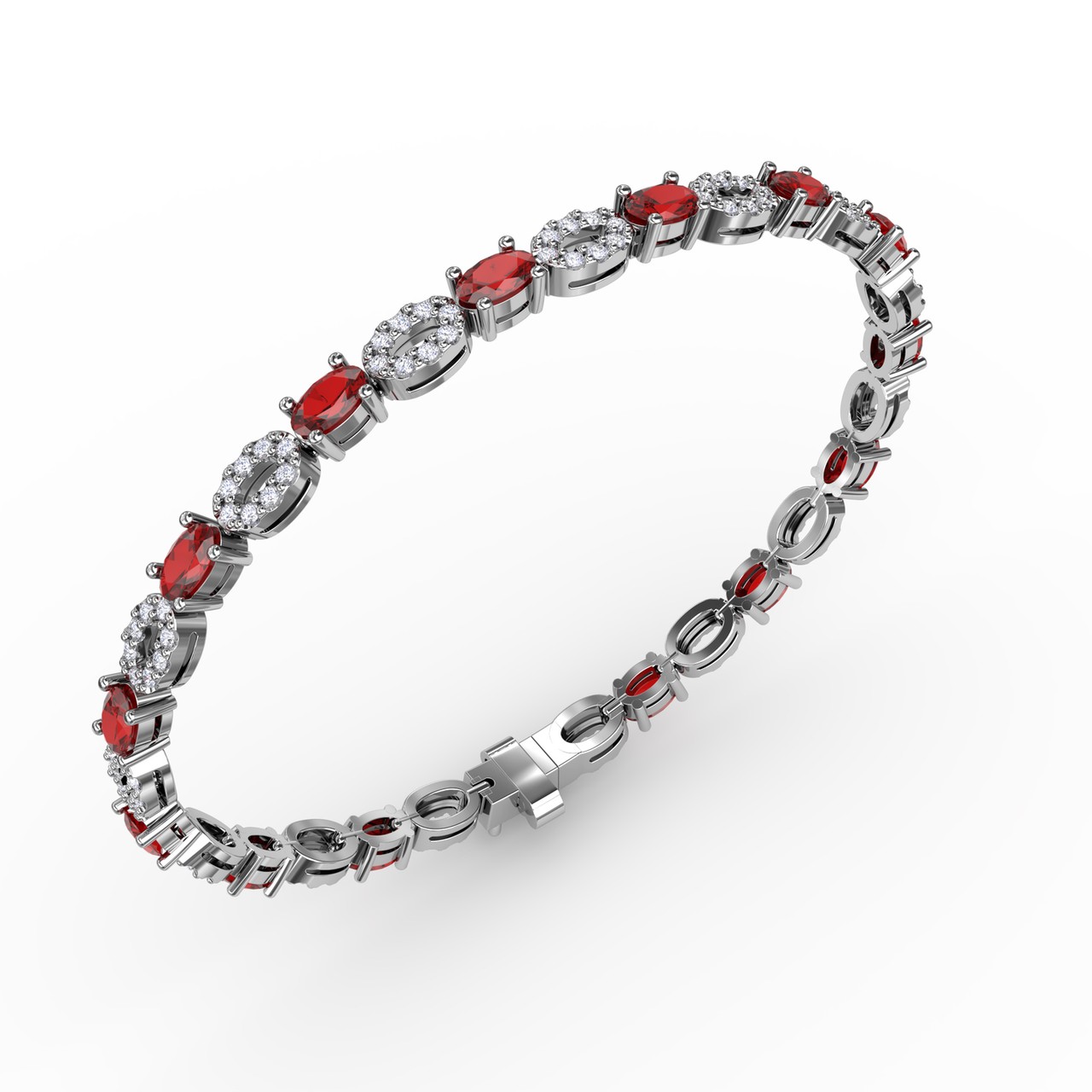 Interchanging Ruby and Diamond Bracelet - Image 2