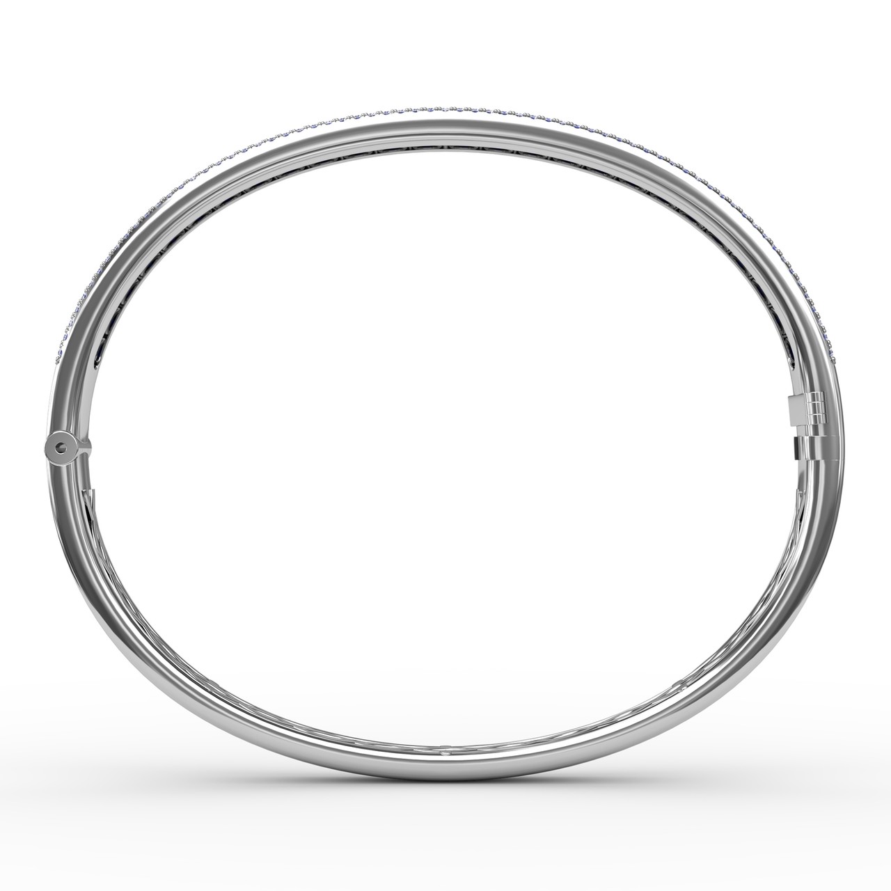Sapphire and Diamond Channel Set Bangle - Image 3
