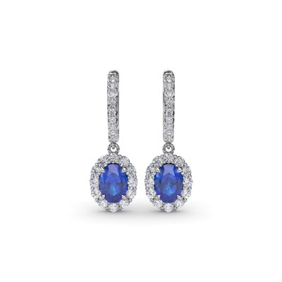 Dazzling Sapphire and Diamond Drop Earrings