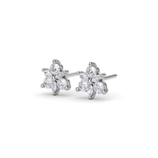 Trio Stud Diamond Earrings - Image 2