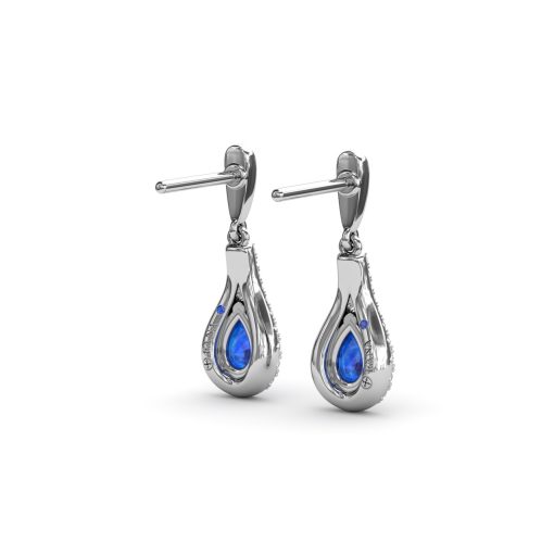 Glamourous Sapphire and Diamond Wrap Earrings - Image 3
