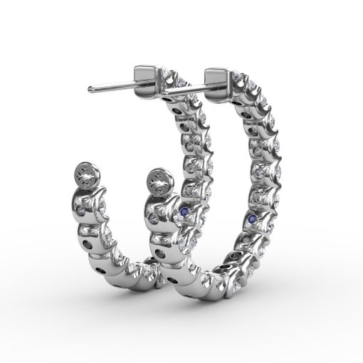 3.1ct Diamond Hoop Earrings - Image 3