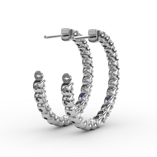 4.1ct Diamond Hoop Earrings - Image 3