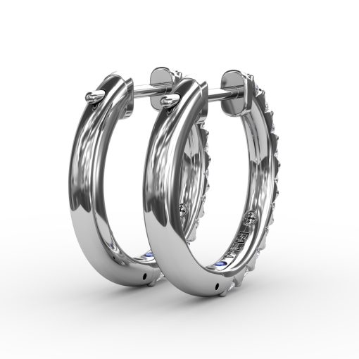 .6ct Diamond Hoop Earrings - Image 3