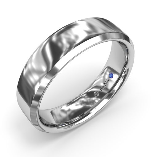 High Polish Bevel Edge Mens Band - Image 2