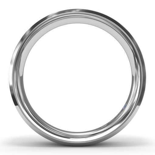 Sandblast Finish Bevel Edge Mens Band - Image 3