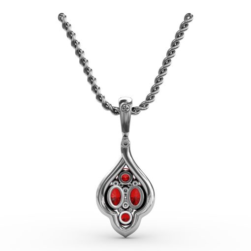 Precious Ruby and Diamond Pendant - Image 3