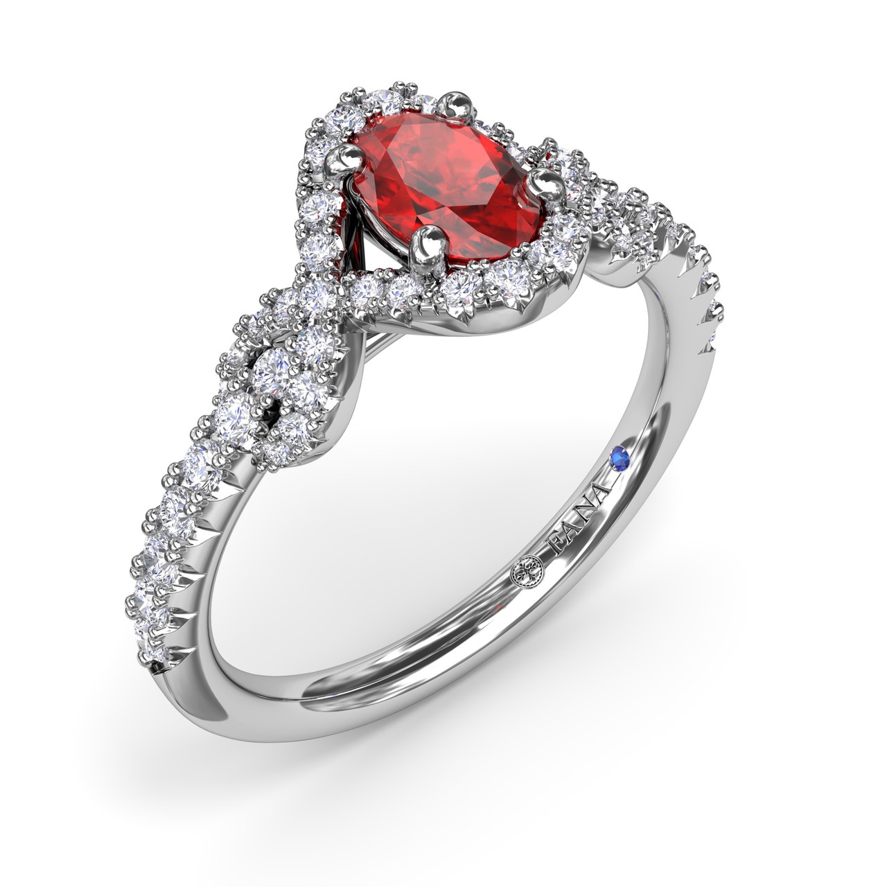 Love Knot Ruby and Diamond Ring - Image 2