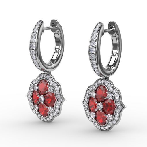 Victorian Style Dangle Earrings - Image 2