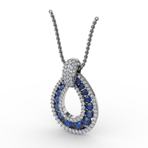 Steal The Spotlight Sapphire and Diamond Pendant - Image 2