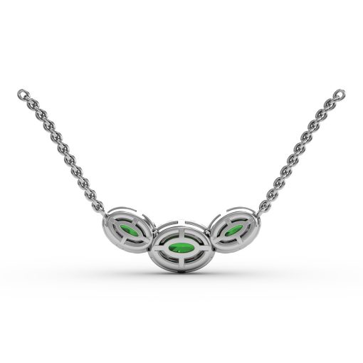 Three Stone Oval Pendant - Image 3