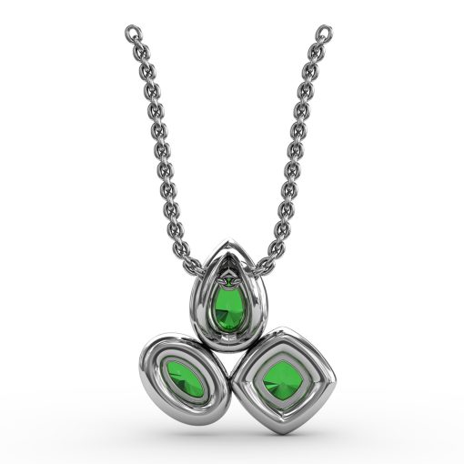 Never Dull Your Shine Emerald and Diamond Pendant - Image 3