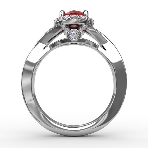 Look of Love White and Diamond Criss-Cross Ring - Image 3