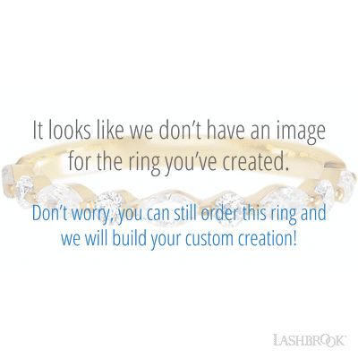 10K Yellow Gold band with 4 Round and 5 Marquise Lab Grown Diamond having TCW-.47