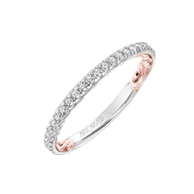 31-V903WY-L.00 - ARTCARVED - Lyric Diamond Wedding Band with Inner Carved details