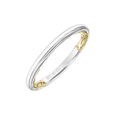31-V905WY-L.00 - ARTCARVED - Lyric Polished Wedding Band with Inner Carved details