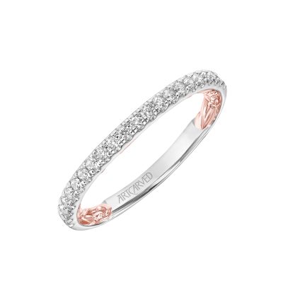 31-V911WY-L.00 - ARTCARVED - Lyric Diamond Wedding Band with Inner Carved details