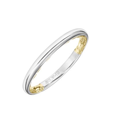31-V915WY-L.00 - ARTCARVED - Lyric Polished Wedding Band with Inner Carved details