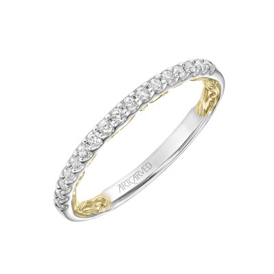 31-V924WY-L.00 - ARTCARVED - Lyric Diamond Wedding Band with Inner Carved details