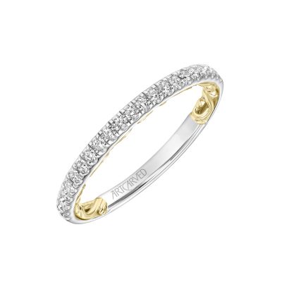 31-V930WY-L.00 - ARTCARVED - Lyric Diamond Wedding Band with Inner Carved details
