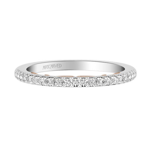 31-V1010WR-L.00 - ARTCARVED - Lyric Diamond Wedding Band with Inner Carved details - Image 2