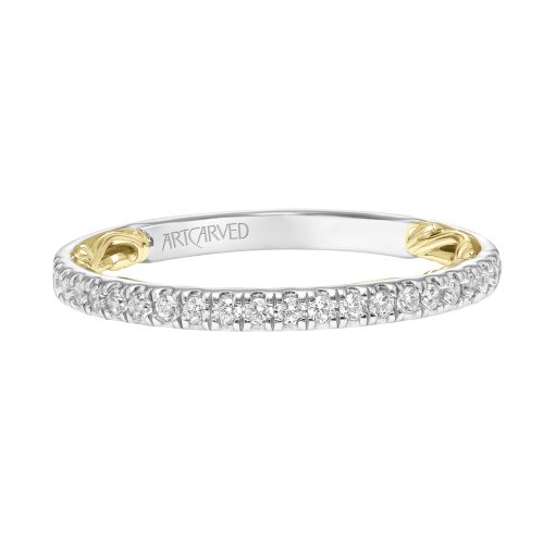 31-V930WY-L.00 - ARTCARVED - Lyric Diamond Wedding Band with Inner Carved details - Image 2