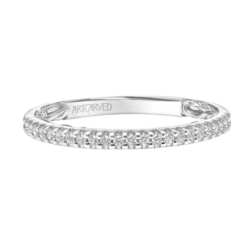 31-V931W-L.00 - ARTCARVED - Lyric Diamond Wedding Band with Inner Carved details - Image 2