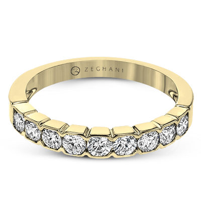 ZR1601 Anniversary Ring in 14k Gold with Diamonds - Image 2