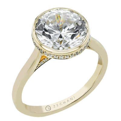 ZR2605 Engagement Ring in 14k Gold with Diamonds