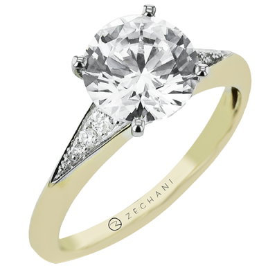 ZR2615 Engagement Ring in 14k Gold with Diamonds