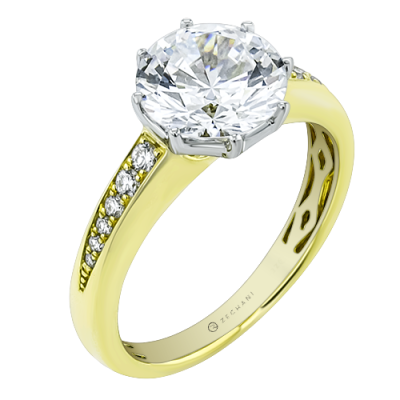 ZR2619 Engagement Ring in 14k Gold with Diamonds