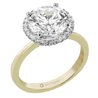 ZR2645 Engagement Ring in 14k Gold with Diamonds