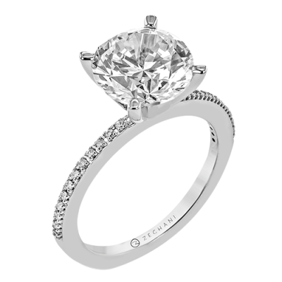 ZR2647 Engagement Ring in 14k Gold with Diamonds