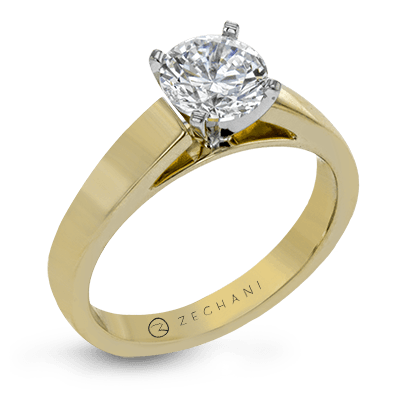 ZR411 Engagement Ring in 14k Gold