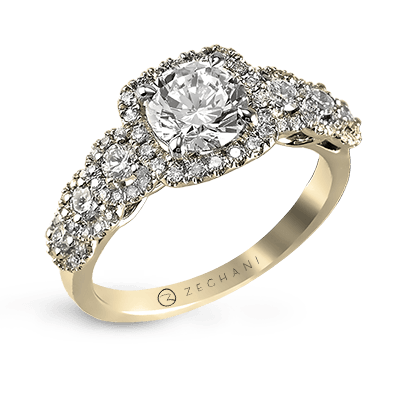 ZR494 Engagement Ring in 14k Gold with Diamonds