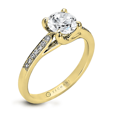 ZR561 Engagement Ring in 14k Gold with Diamonds
