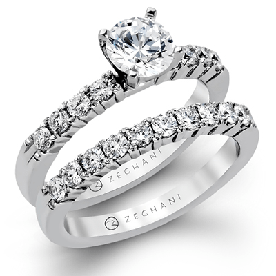 ZR96 Wedding Set in 14k Gold with Diamonds